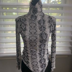 NWT! snakeprint bodysuit